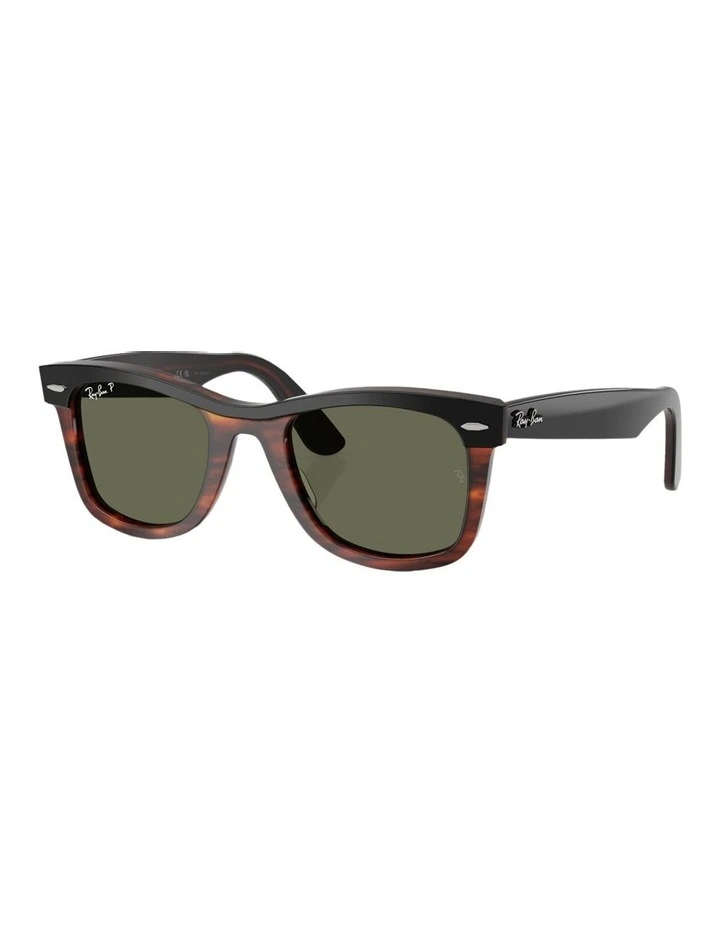 Wayfarer Street Neat Acetate Polarised Sunglasses in Black image 1