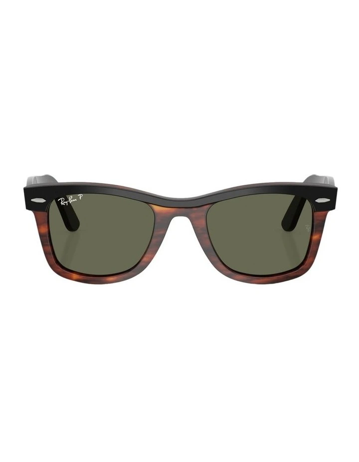 Wayfarer Street Neat Acetate Polarised Sunglasses in Black image 2