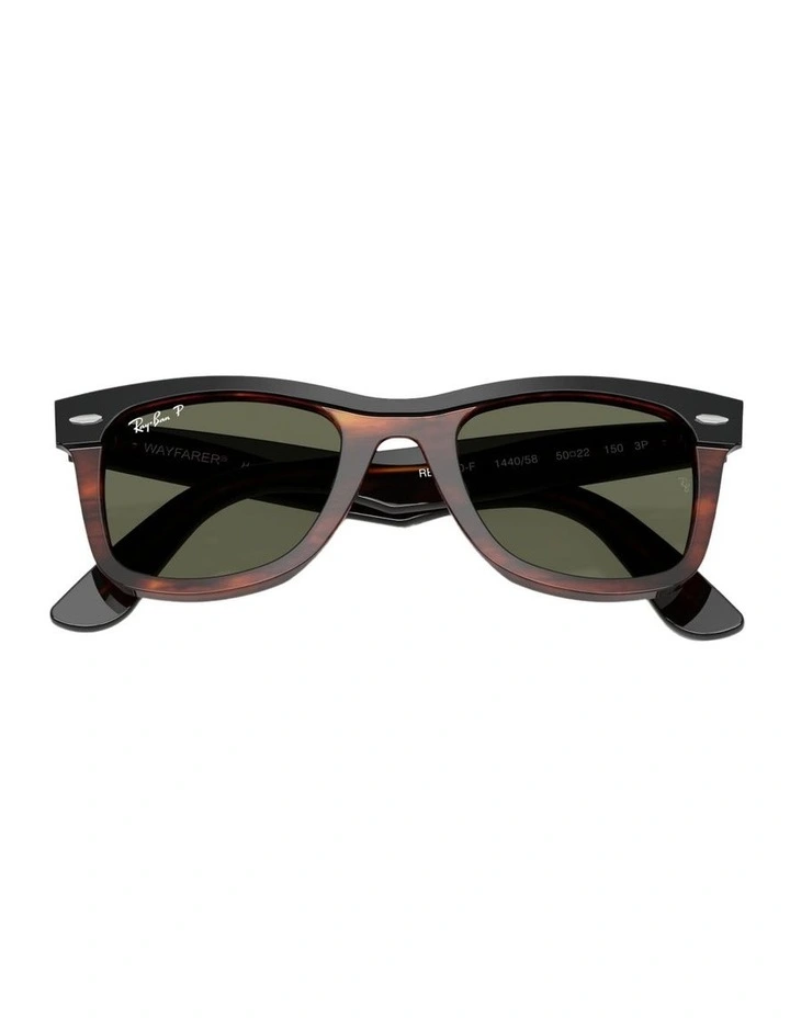 Wayfarer Street Neat Acetate Polarised Sunglasses in Black image 3
