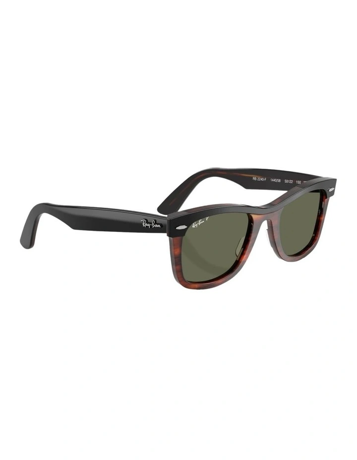 Wayfarer Street Neat Acetate Polarised Sunglasses in Black image 4