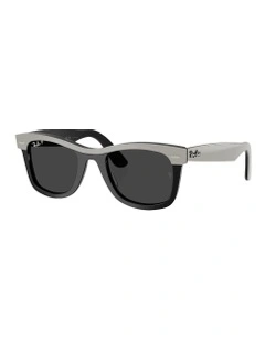 Wayfarer Street Neat Acetate Polarised Sunglasses in Black