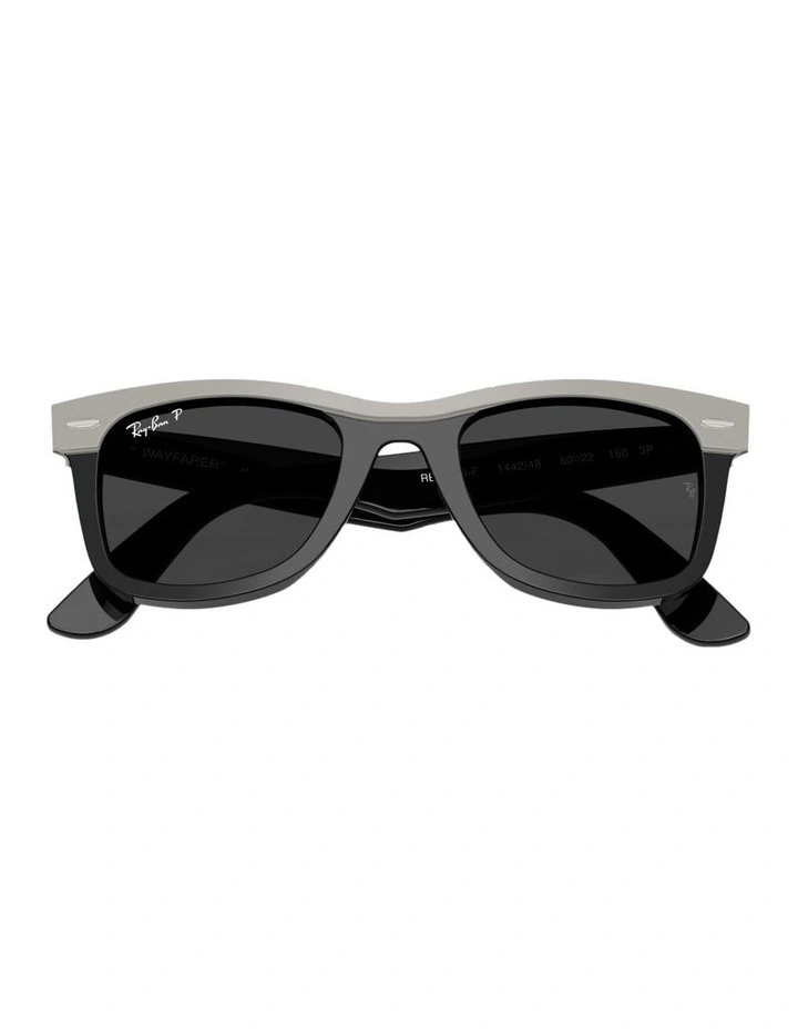 Wayfarer Street Neat Acetate Polarised Sunglasses in Black image 4