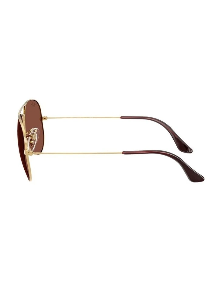 Aviator Large Metal Metal Sunglasses in Gold image 2