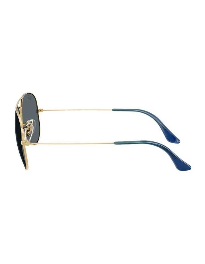 Aviator Large Metal Sunglasses in Gold image 2