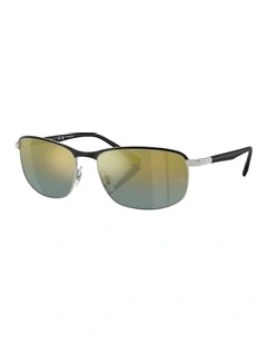 RB3671CH Chromance Metal Polarised Sunglasses in Black