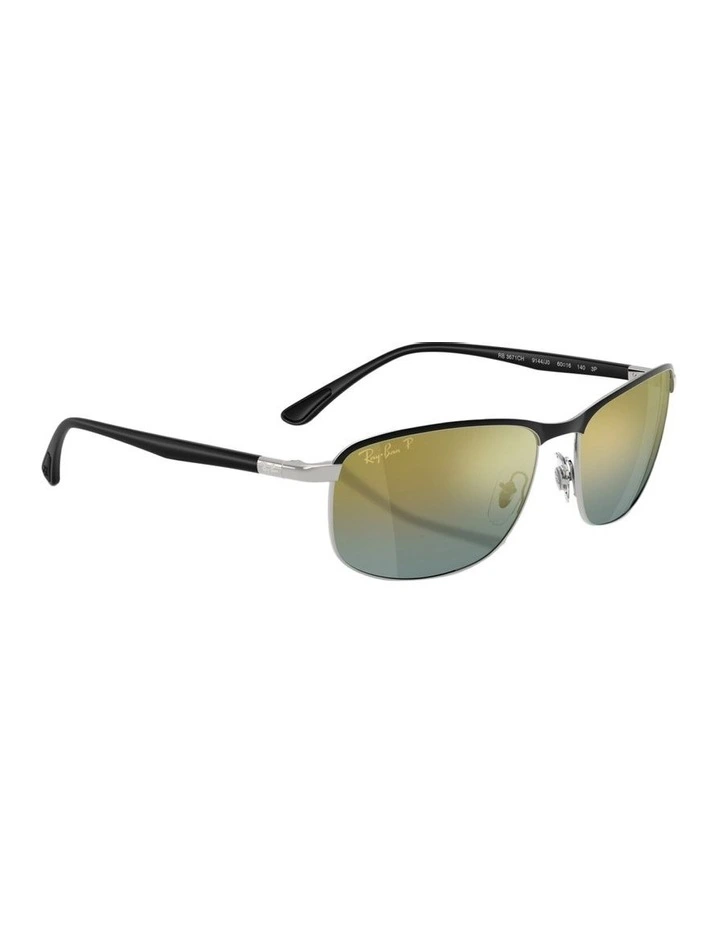 RB3671CH Chromance Metal Polarised Sunglasses in Black image 5