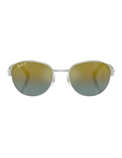 RB3766CH Chromance Metal Polarised Sunglasses in Silver