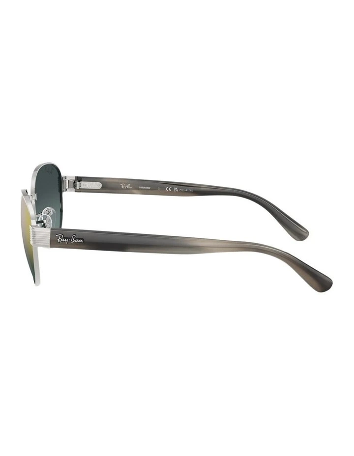 RB3766CH Chromance Metal Polarised Sunglasses in Silver image 2