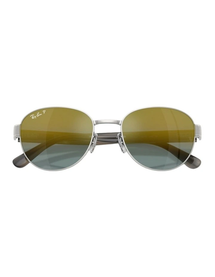 Chromance Metal Polarised RB3766CH Sunglasses in Silver image 4