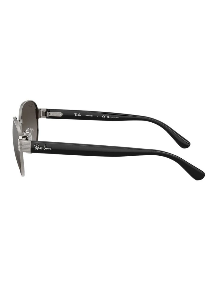 Chromance Metal Polarised RB3766CH Sunglasses in Silver image 3