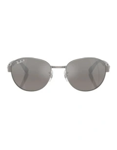 Chromance Metal Polarised RB3766CH Sunglasses in Silver