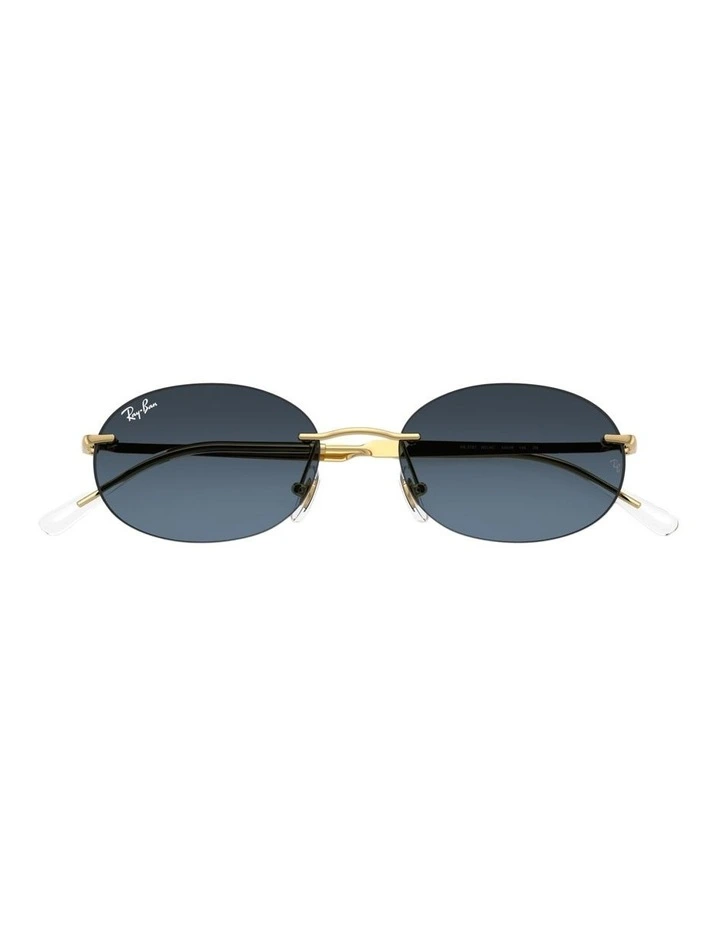 Metal Sunglasses in Gold image 4