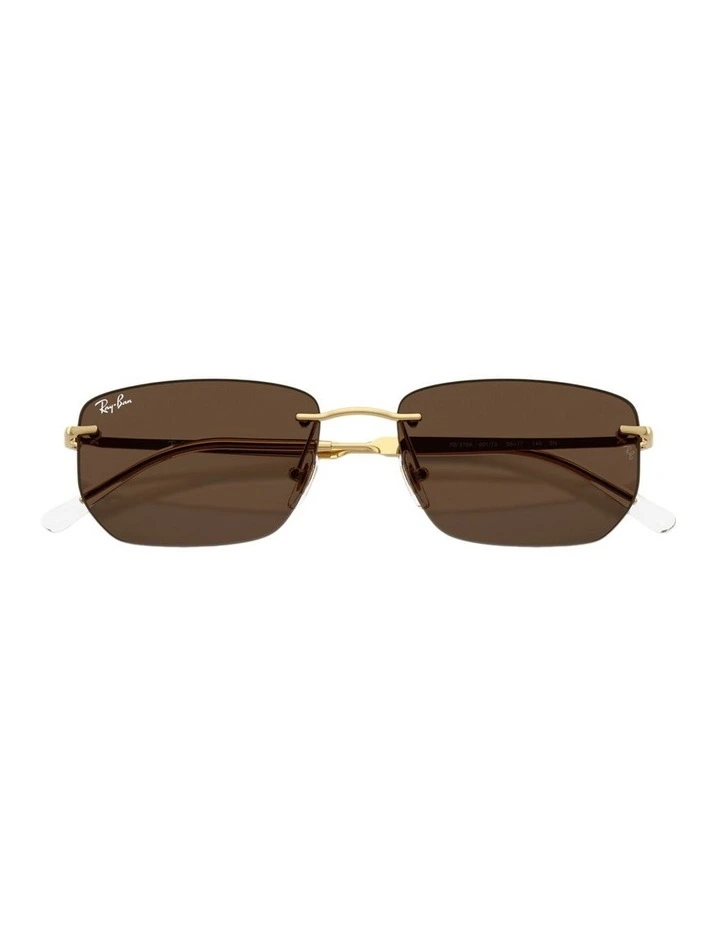 Metal Sunglasses in Gold image 4