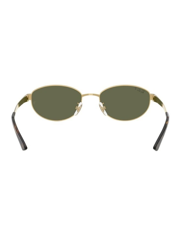 Metal Polarised Sunglasses in Gold image 2