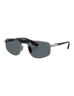 Scuderia Ferrari Collection Metal RB3776M Sunglasses in Silver