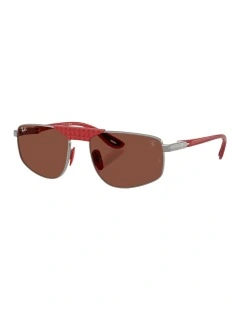 Scuderia Ferrari Collection Metal RB3776M Sunglasses in Silver