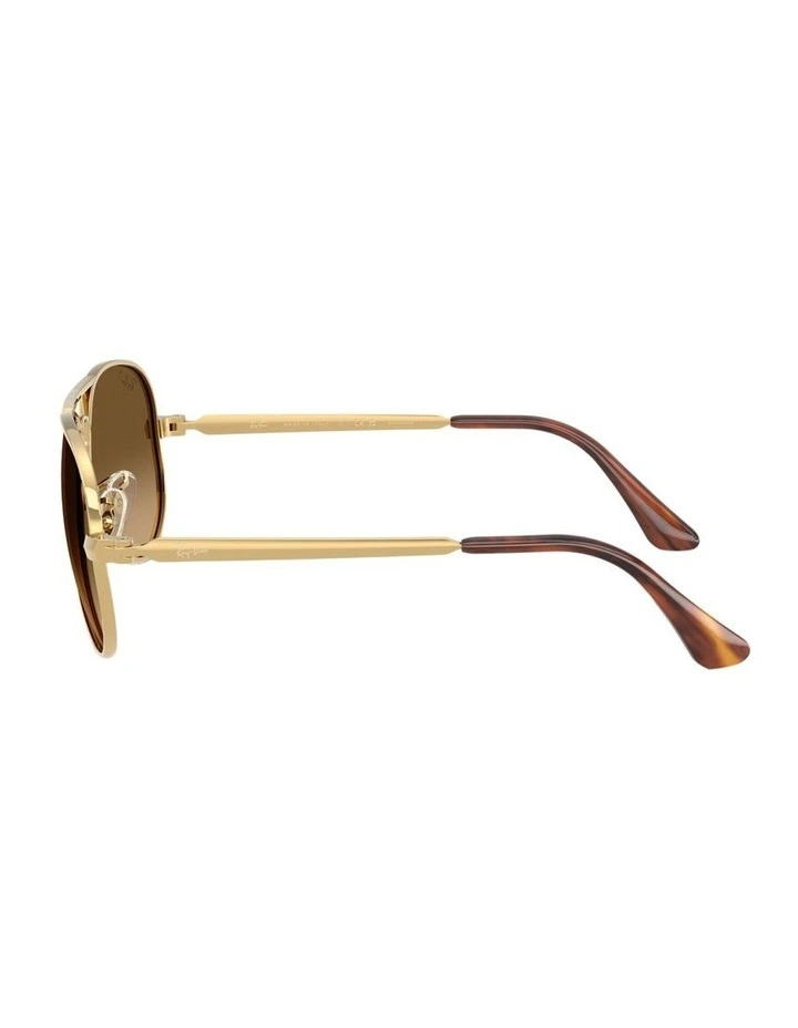 Aviator Max Metal Polarised Sunglasses in Gold image 2