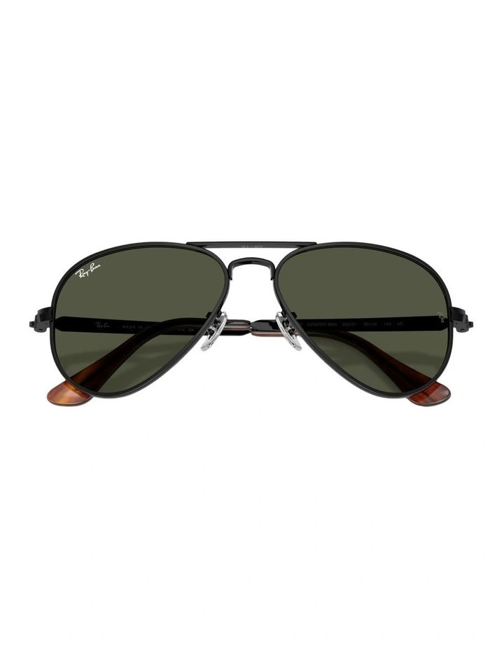 Aviator Max Metal Sunglasses in Black image 4