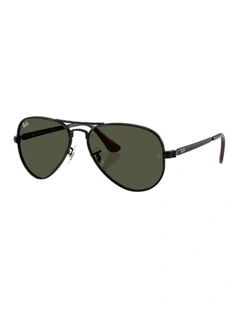 Aviator Max Metal Sunglasses in Black