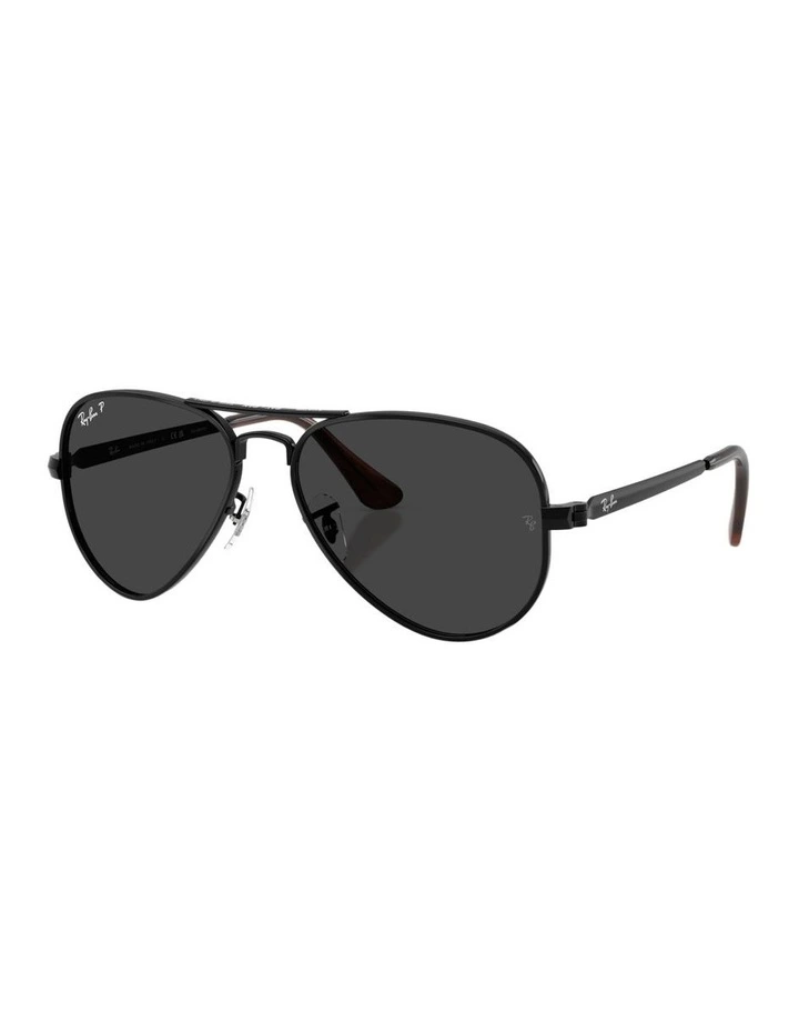 Aviatoe Max Metal Polarised Sunglasses in Black image 1