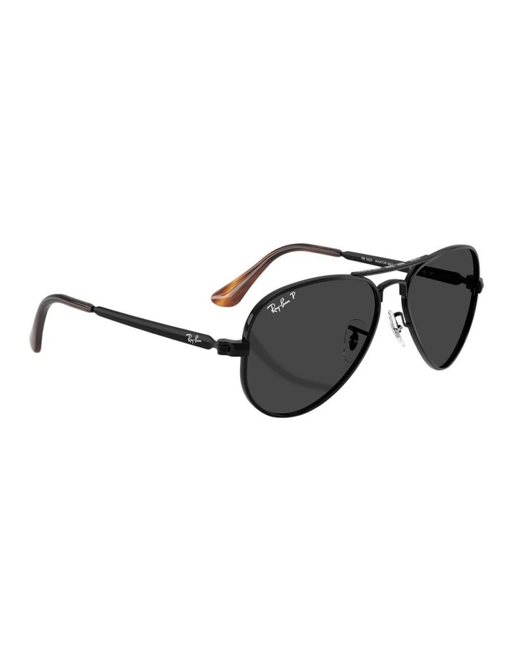 Aviatoe Max Metal Polarised Sunglasses in Black image 5