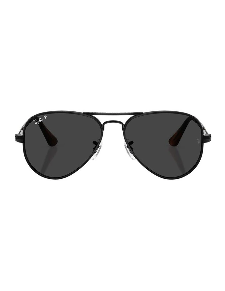 Aviator Max Metal Polarised Sunglasses in Black image 1