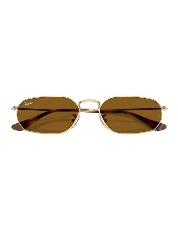 Metal Sunglasses in Gold image 4