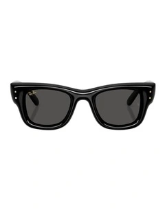 Wayfarer Puffer Nylon Sunglasses in Black