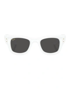 Wayfarer Puffer Nylon Sunglasses in White