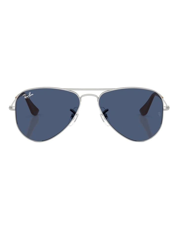 Aviator Metal Sunglasses in Silver image 2