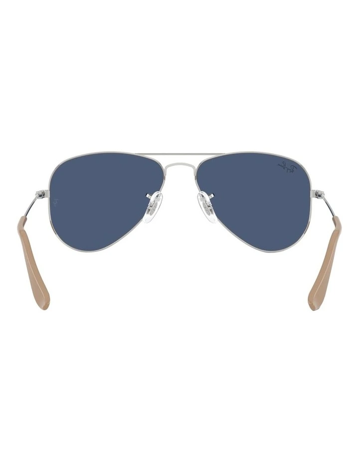 Aviator Metal Sunglasses in Silver image 4