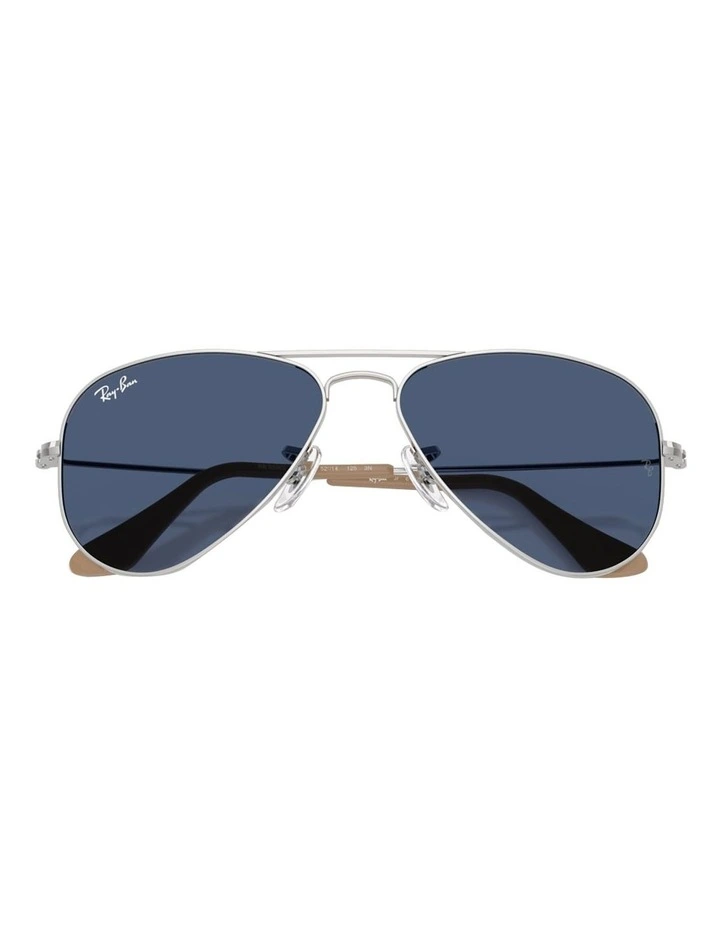 Aviator Metal Sunglasses in Silver image 5