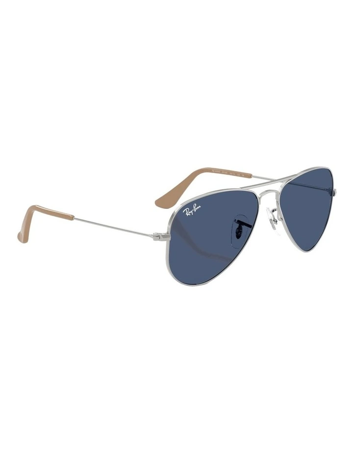 Aviator Metal Sunglasses in Silver image 6