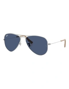 Aviator Metal Sunglasses in Silver