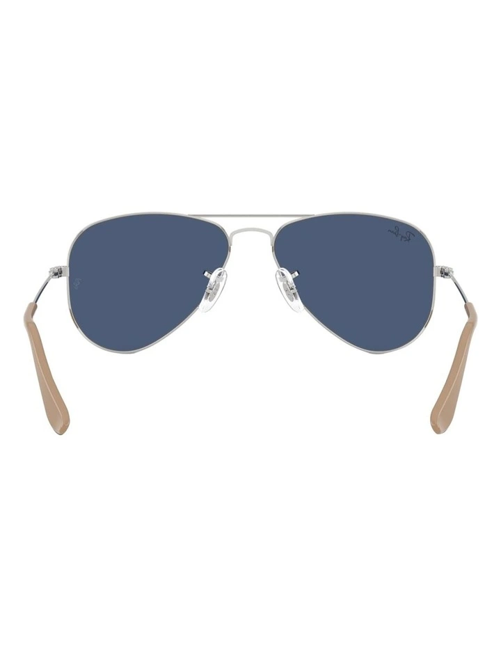 Aviator Metal Sunglasses in Silver image 4
