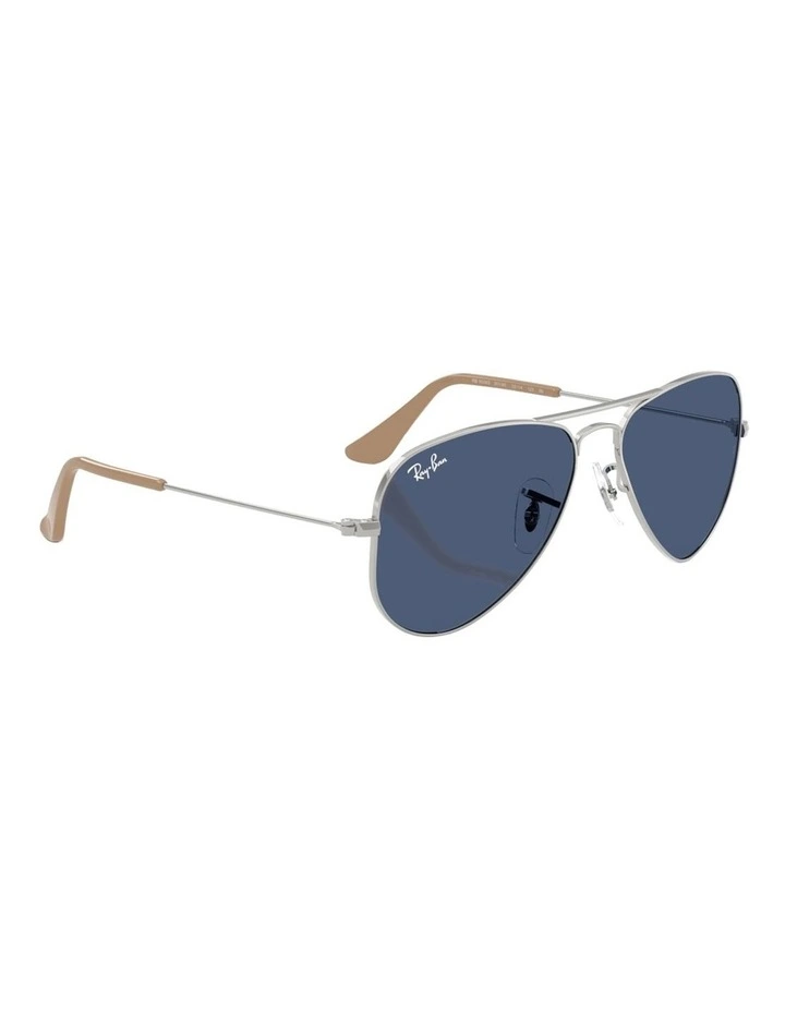 Aviator Metal Sunglasses in Silver image 6