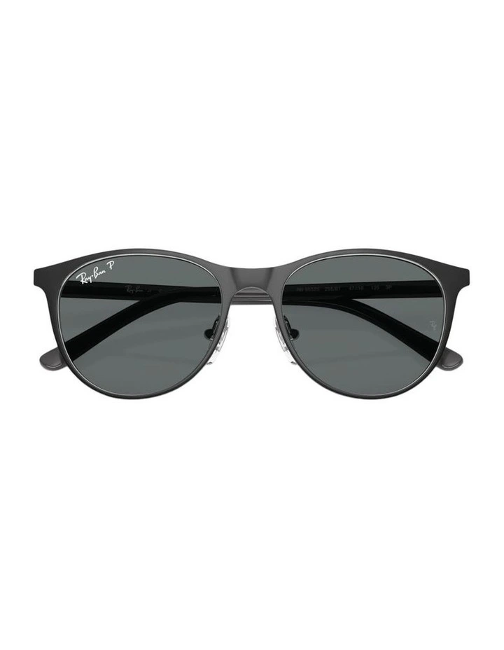 Metal Polarised Sunglasses RB9552S in Black image 3