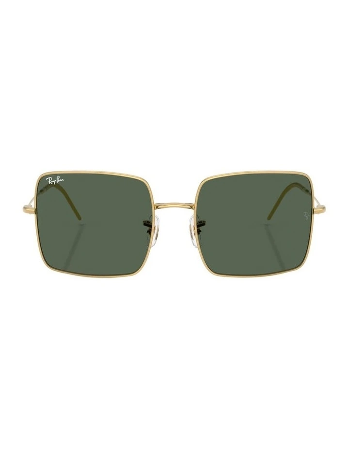 Square 1971 Reverse Metal Sunglasses in Gold image 2