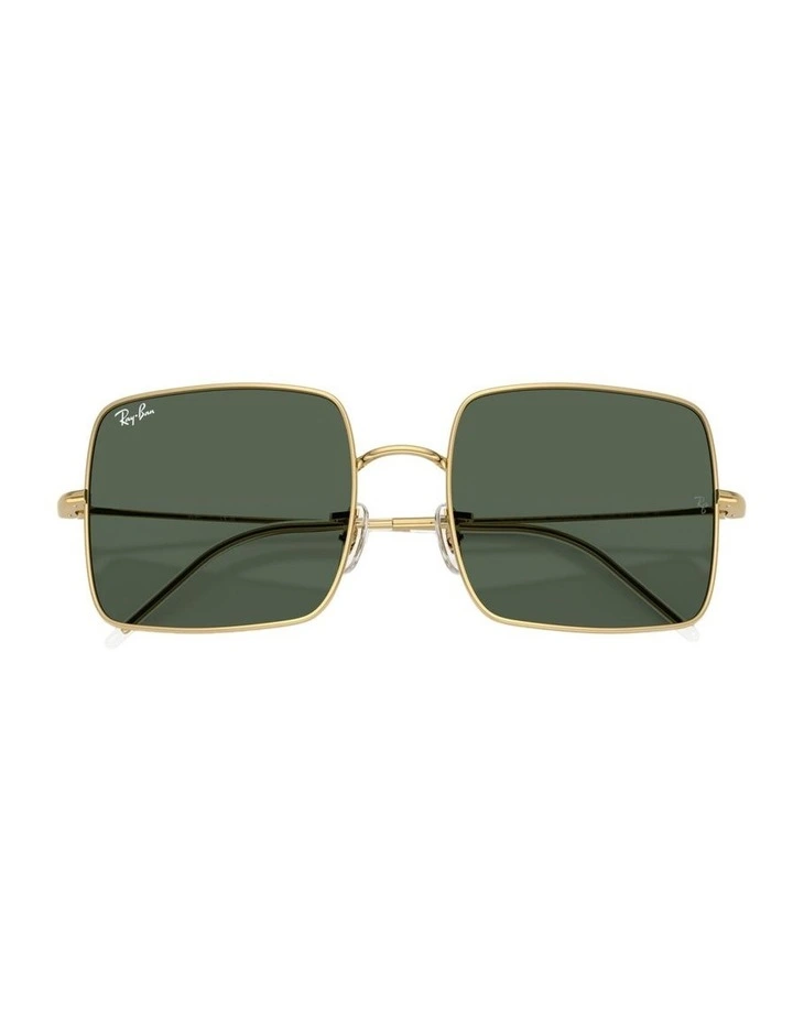 Square 1971 Reverse Metal Sunglasses in Gold image 4
