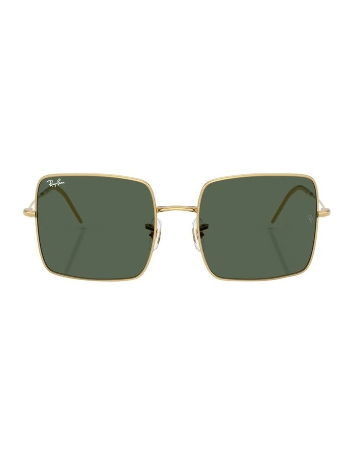 Square 1971 Reverse Metal Sunglasses in Gold image 2