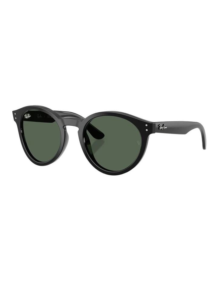 Reverse Molded Acetate Sunglasses in Black image 1