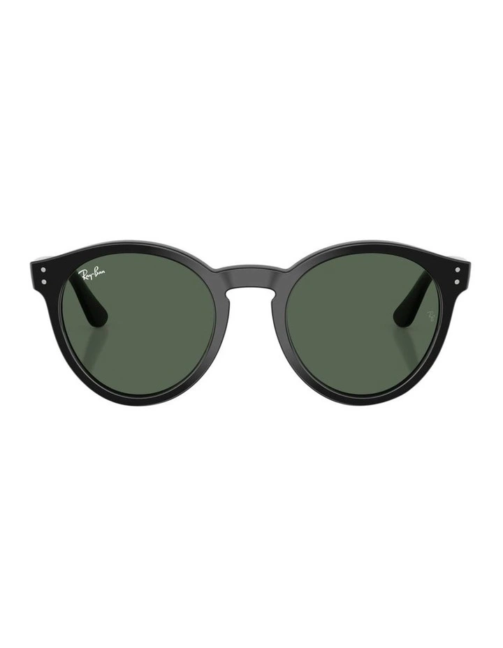 Reverse Molded Acetate Sunglasses in Black image 2