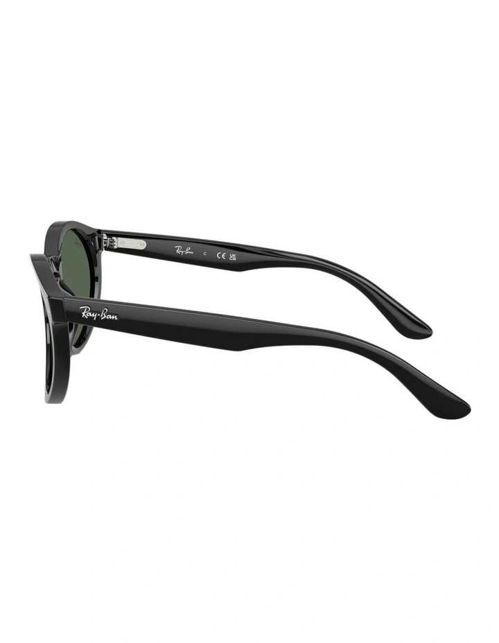 Reverse Molded Acetate Sunglasses in Black image 3