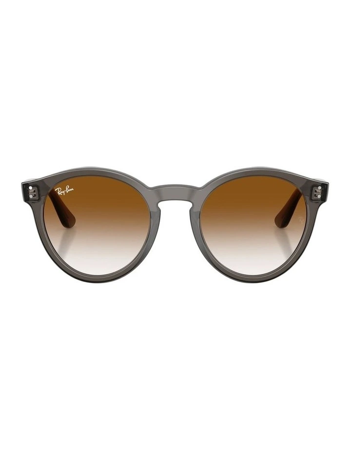 Reverse Molded Acetate Sunglasses in Grey image 2