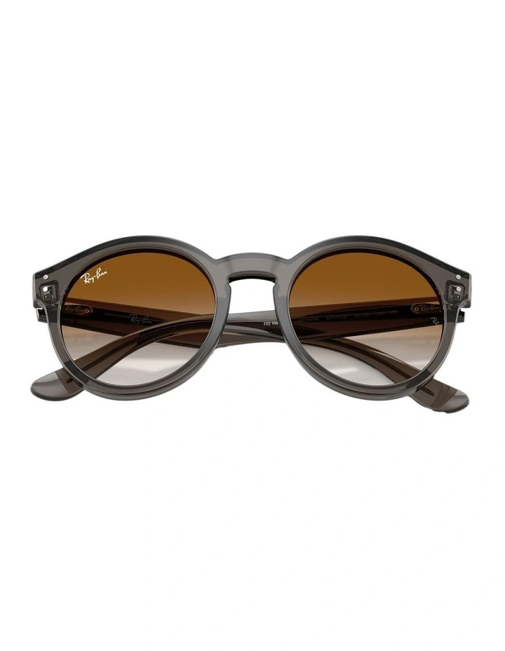 Reverse Molded Acetate Sunglasses in Grey image 3