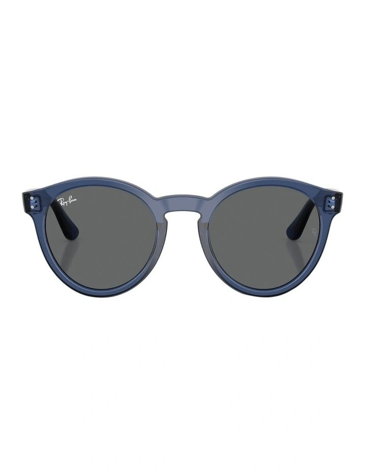 Reverse Molded Acetate Sunglasses in Blue image 2