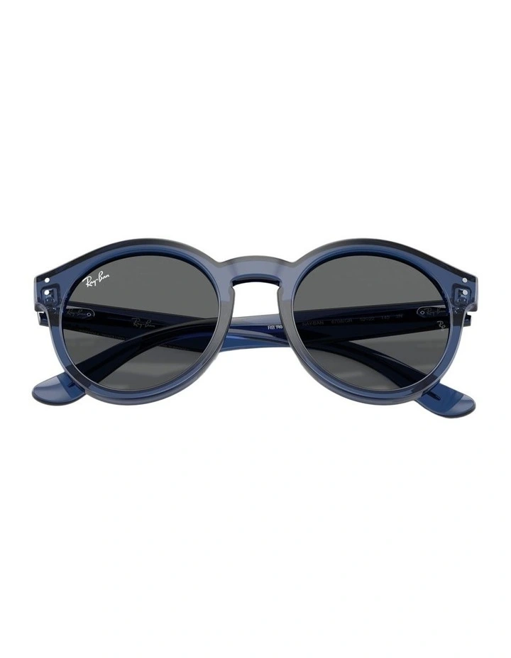 Reverse Molded Acetate Sunglasses in Blue image 3