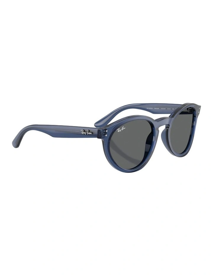 Reverse Molded Acetate Sunglasses in Blue image 4
