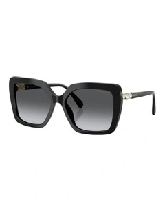 Acetate Polarised Sunglasses in Black