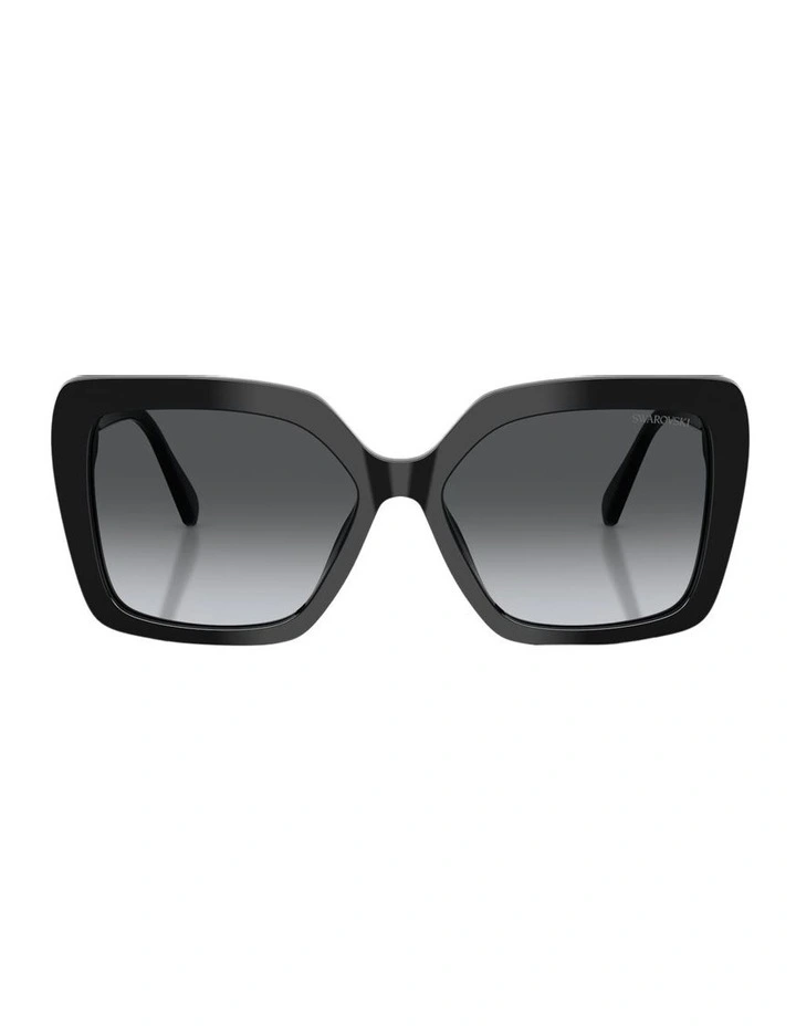 Acetate Polarised Sunglasses in Black image 2